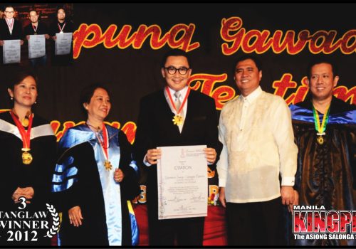 GAWAD TANGLAW SA SINING NG PELIKULA 2012 "MANILA KINGPIN" (ASIONG SALONGA STORY)